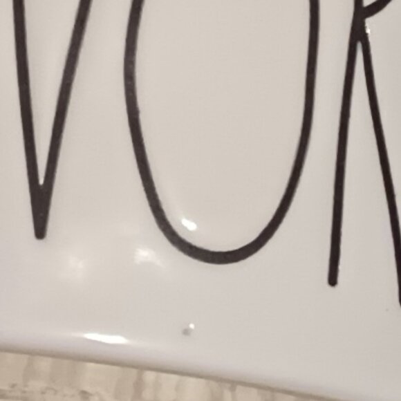 VGUC ~ RAE DUNN Savor White/Baby Blue Ceramic Medium Round Dog Food Water Bowl - Picture 6 of 6